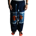 Pantalon de Détente Style Japonais – Bleu Canard & Orange – M