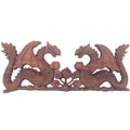 * Plaque décorative sculptée Deux Dragons face à face, 40 × 15 cm