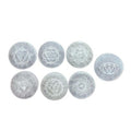 Lot de 7 plaques de rechargement en sélénite, motifs chakras
