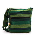 Grand Sac Sling Népalais Vert Forêt – Sangle Réglable | Artisanal Népal