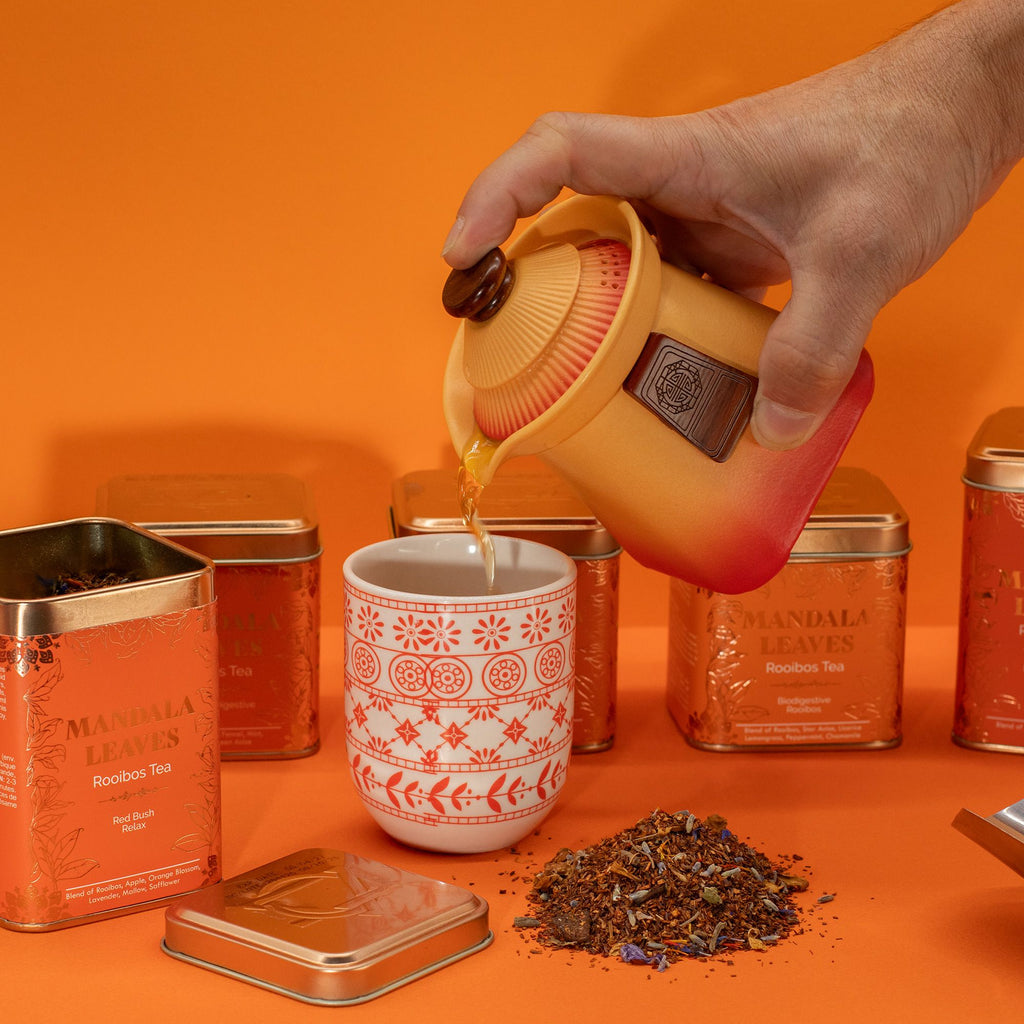 Thé Red Bush Digestive 50g – Infusion Rooibos Fenouil Menthe Anis | Boîte Métallique