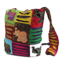 Sac Sling Ethnique Éléphant – Coloris Chocolat | Artisanal