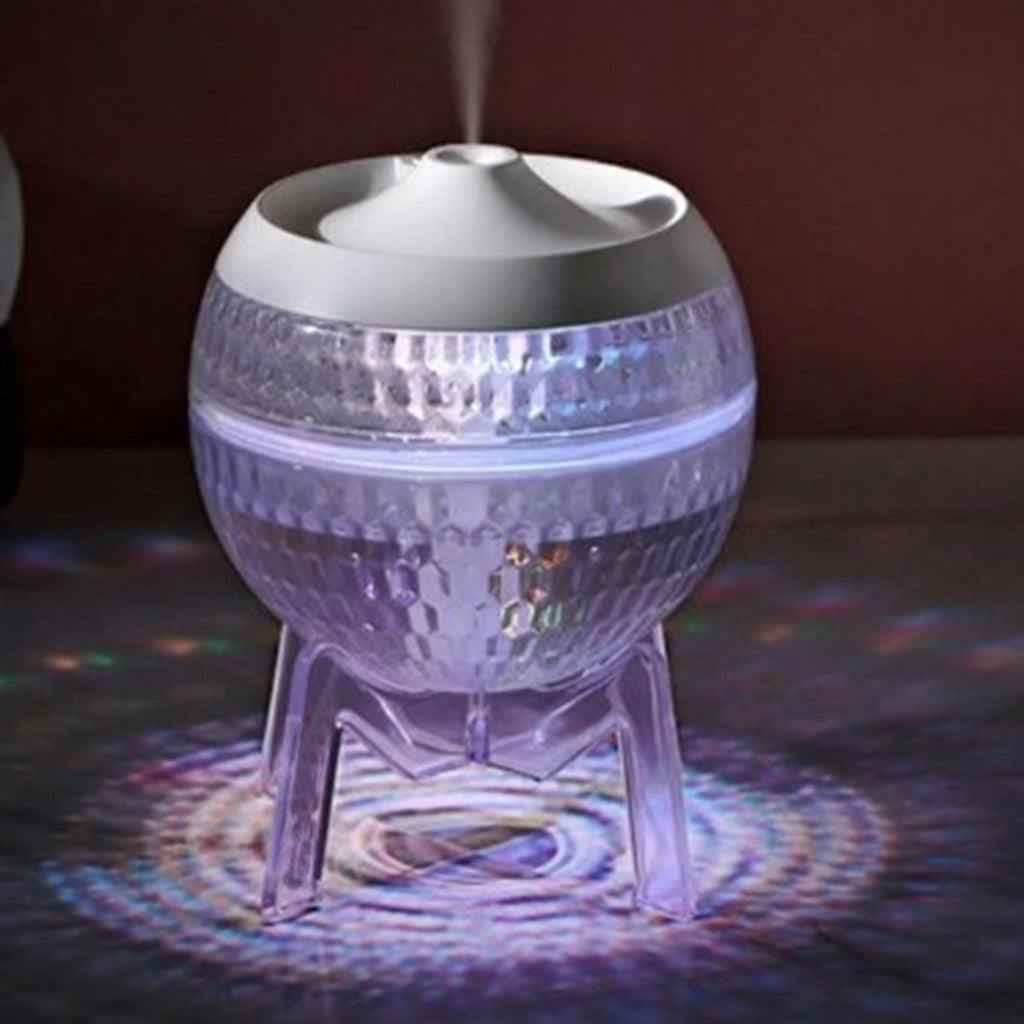 * Humidificateur transparent Mondo Planet – USB et éclairage multicolore vers le bas