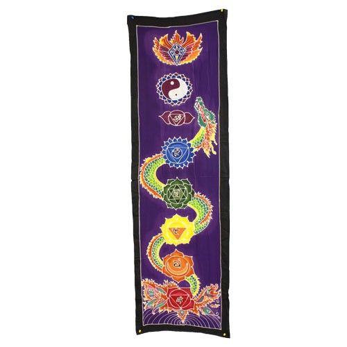 * Bannière murale des chakras, modèle Dragon, 175 × 53 cm