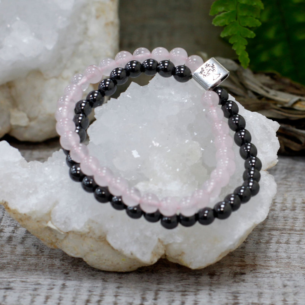 Bracelet Magnétique en Pierres Naturelles – Quartz Rose