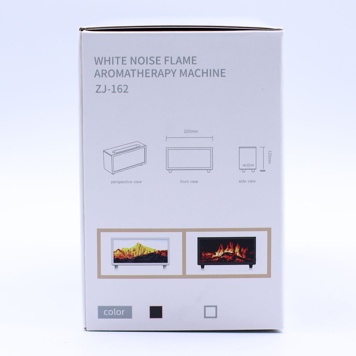 * Diffuseur aromatique effet flamme avec chants d’oiseaux – Noir, USB et éclairage multicolore