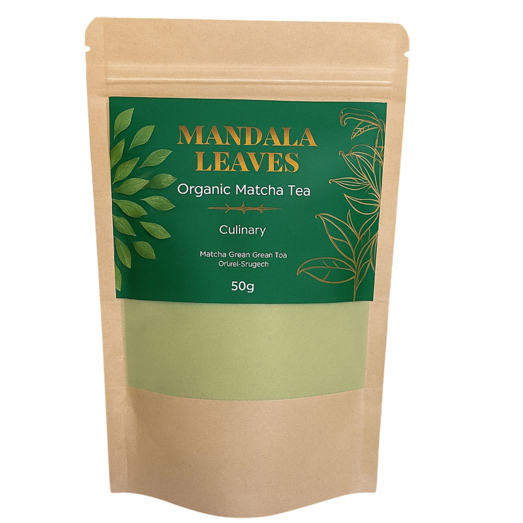 Matcha Culinaire Bio 50g – Poudre Thé Vert Japonais | Lattes Smoothies Pâtisserie | Sachet Artisanal