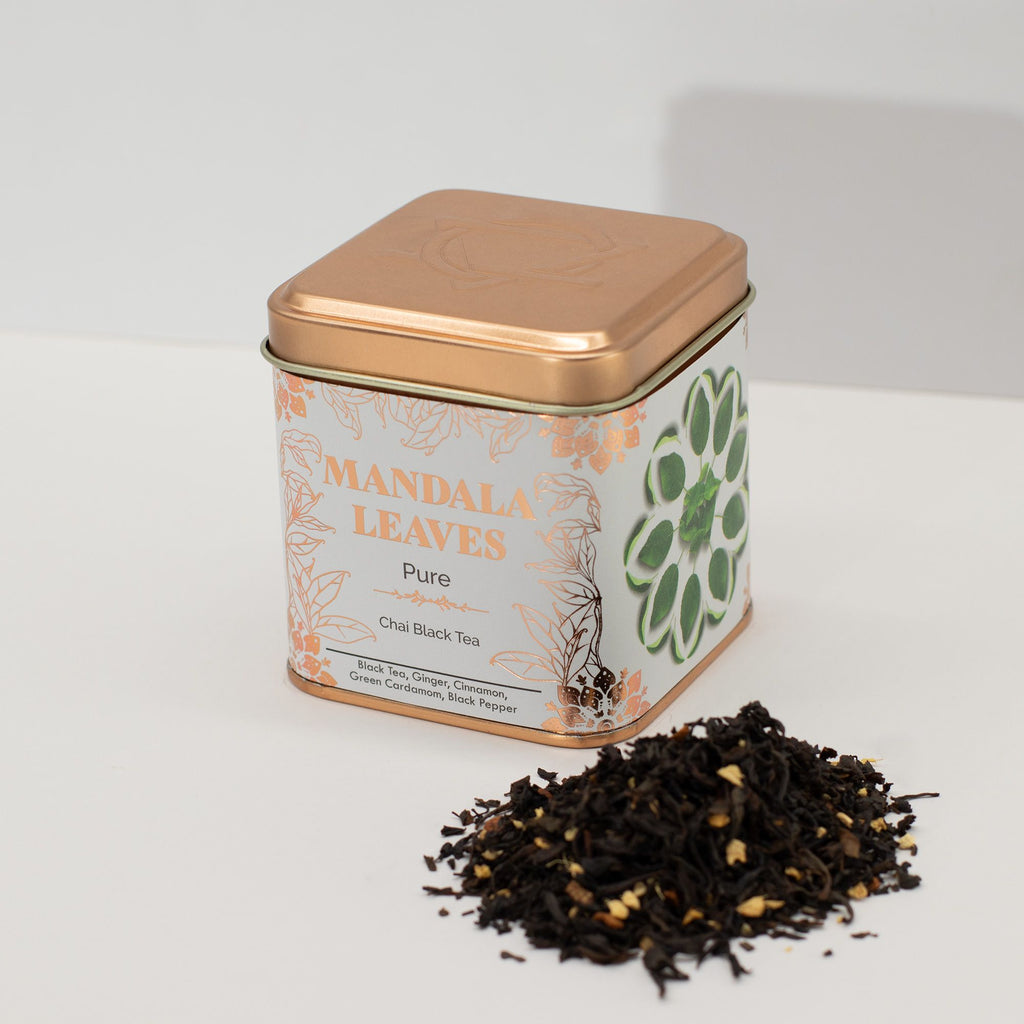 Thé Noir Chai Bio 50g – Gingembre Cannelle Cardamome Poivre Noir | Boîte Réutilisable