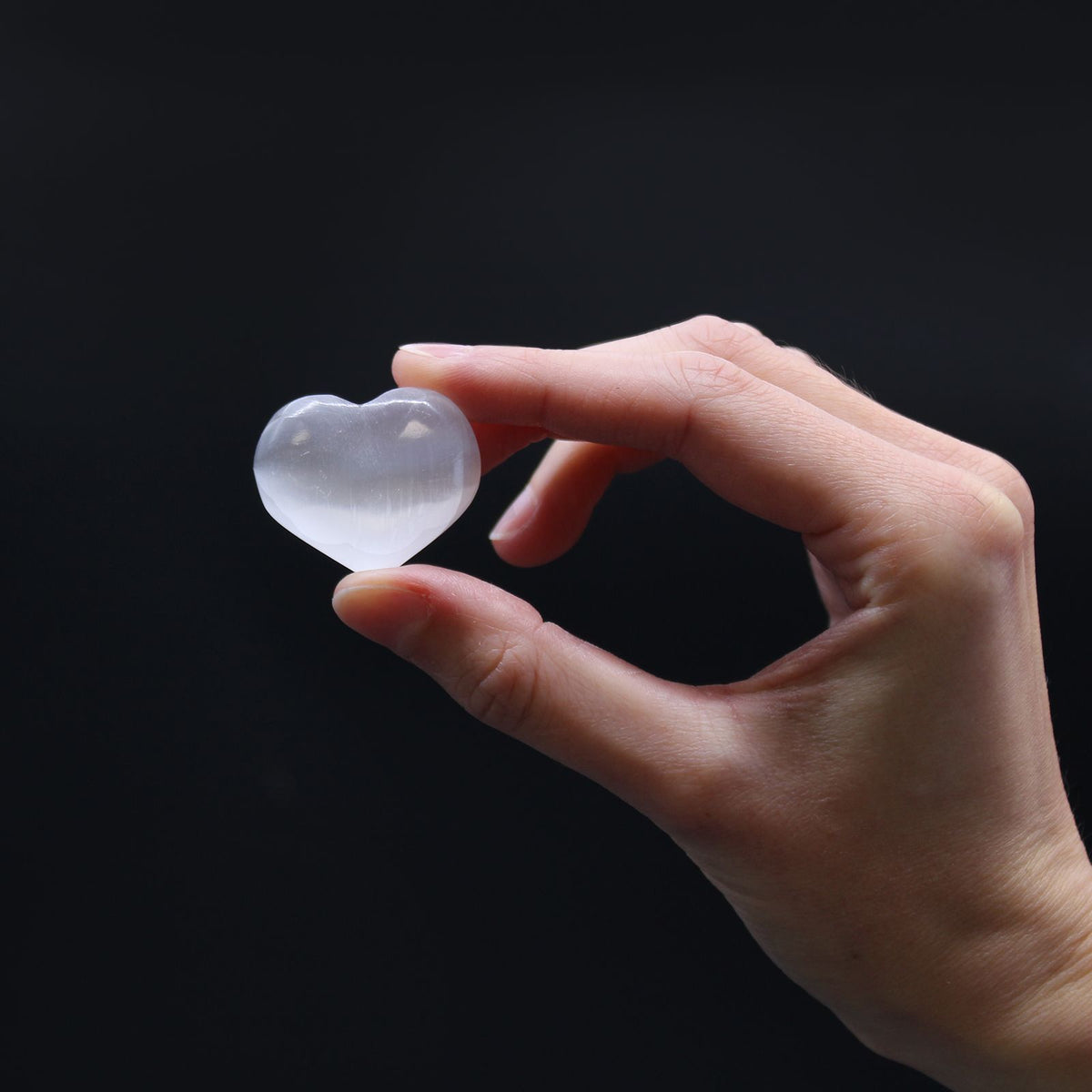 Cœur en sélénite – 3 à 4 cm