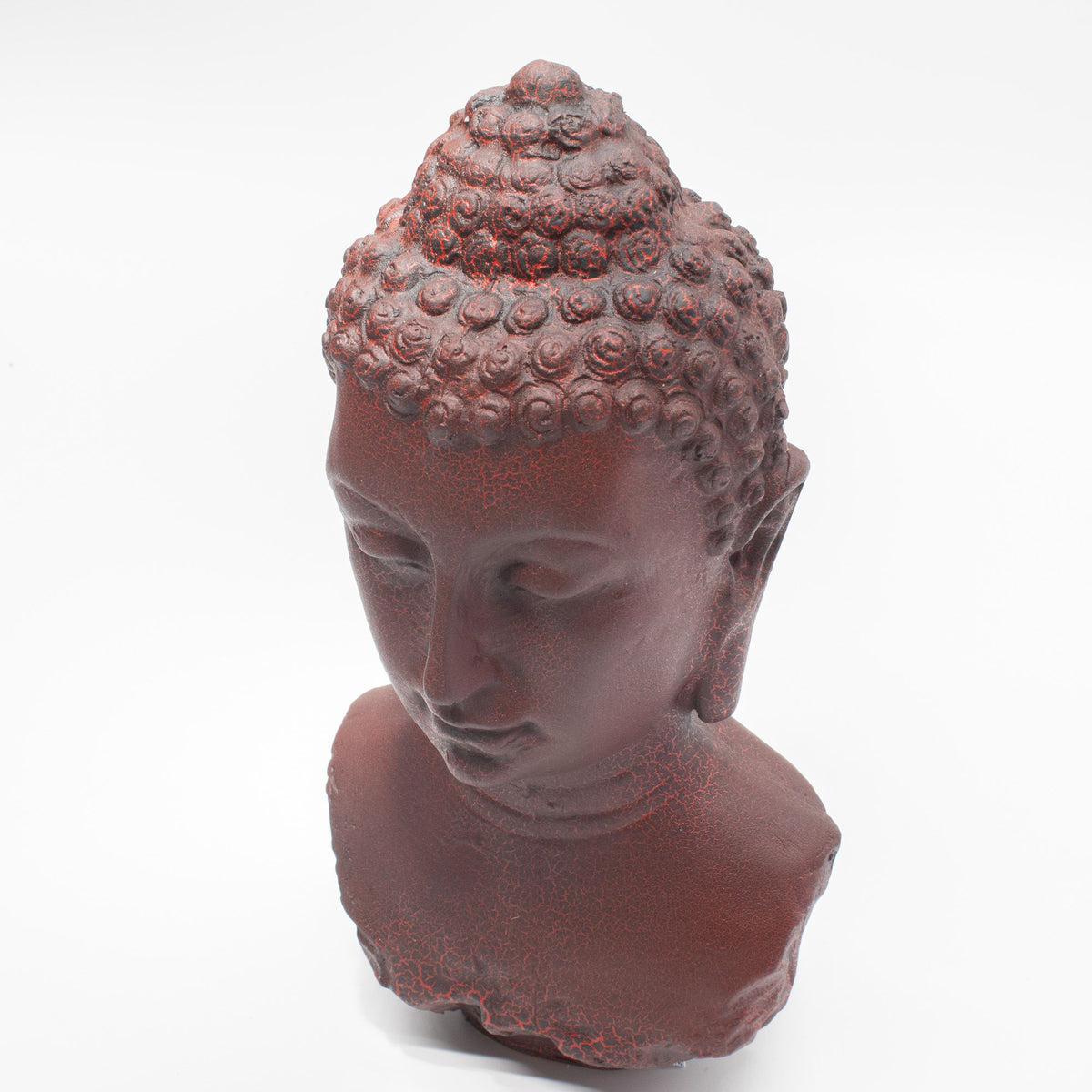 * Lampe buste de Bouddha – Finition lave en fusion et socle ovale