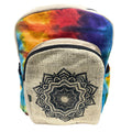 Grand Sac à Dos Tie-Dye Mandala en Chanvre – Teinture Artisanale | Fait Main Népal