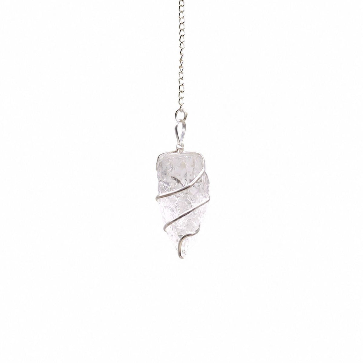 Pendule en cristal de roche brut
