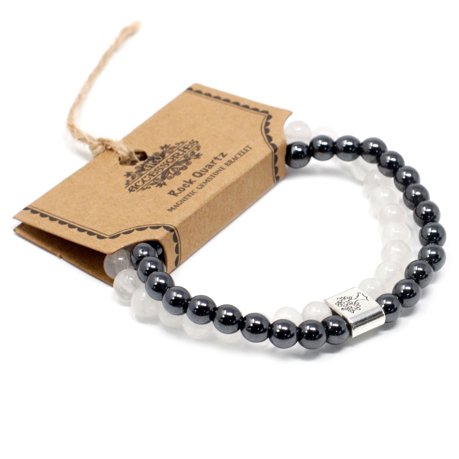 Bracelet Magnétique en Pierres Naturelles – Cristal de Roche