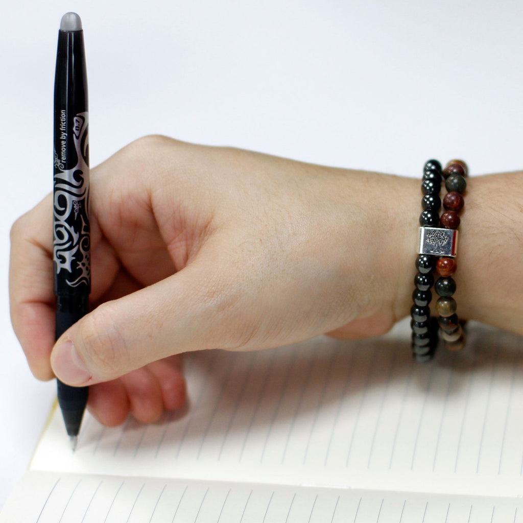 Bracelet Magnétique en Pierres Naturelles – Jaspe Picasso