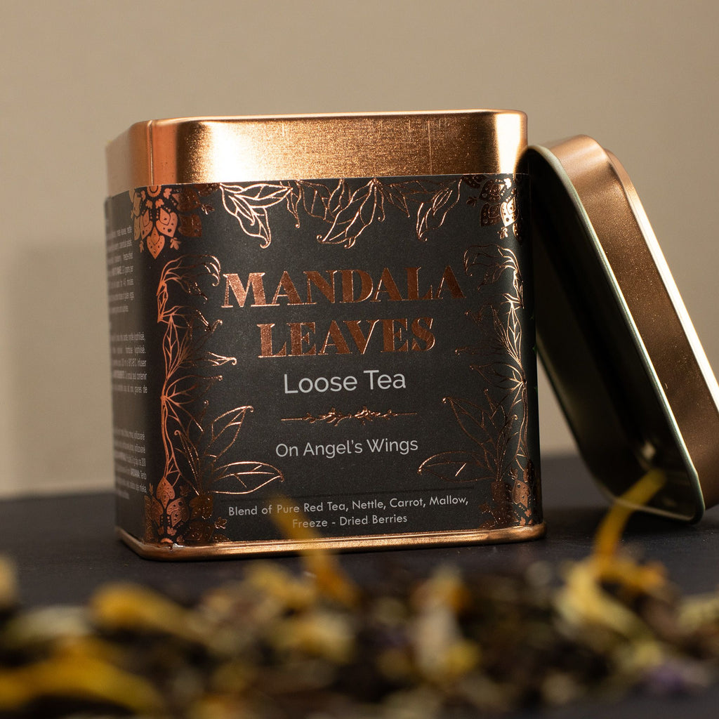 Thé Sur les Ailes des Anges 50g – Infusion Rooibos Maté Fruits Rouges | Boîte Métallique