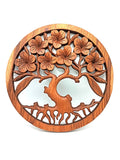 * Panneau décoratif Arbre de Vie et Frangipanier, 40 cm