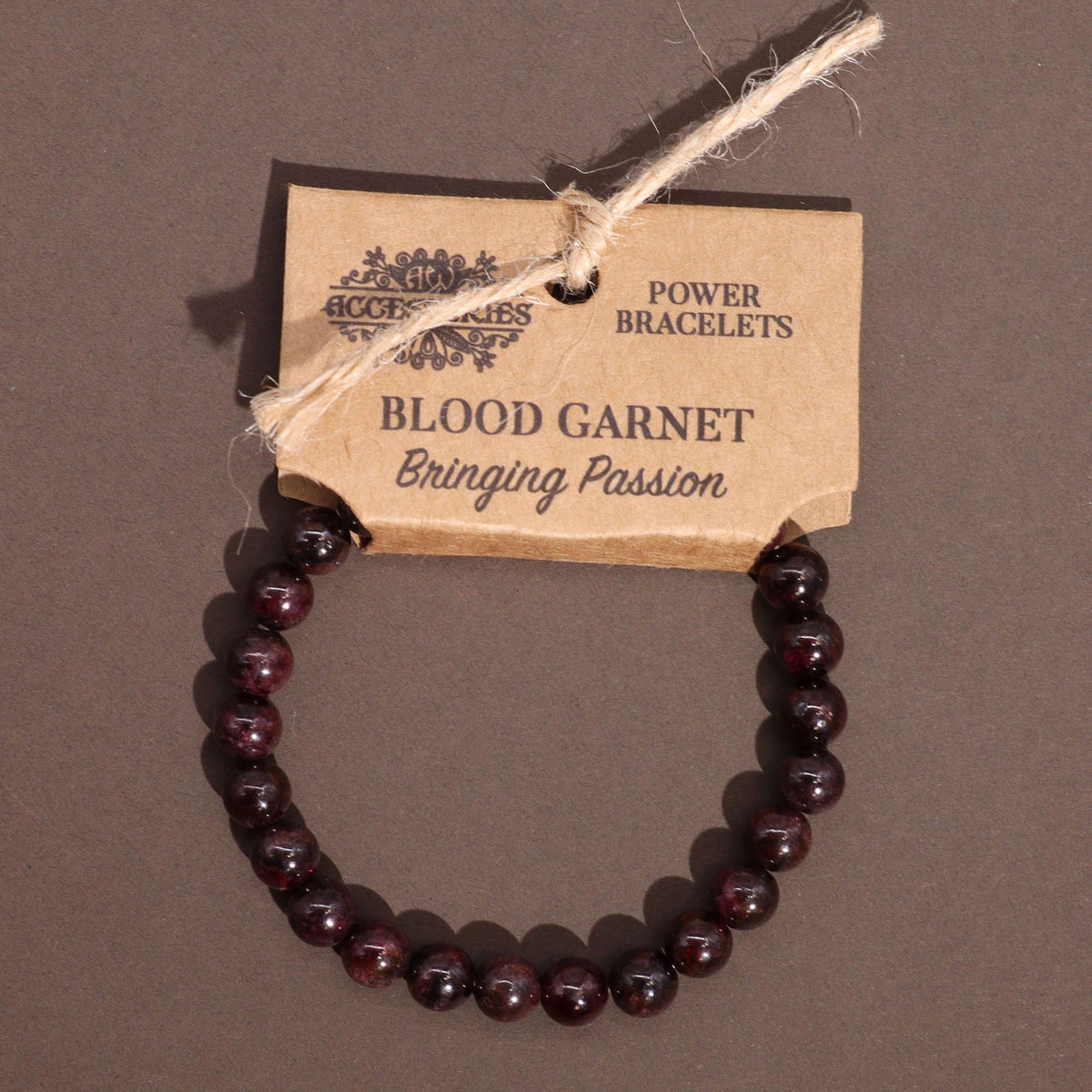 * Bracelet Power – Grenat Sanguin