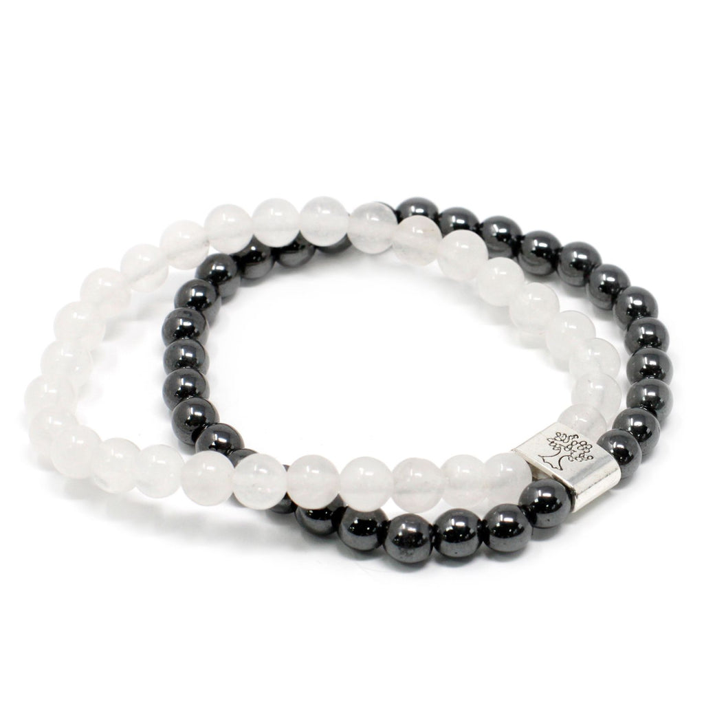 Bracelet Magnétique en Pierres Naturelles – Cristal de Roche