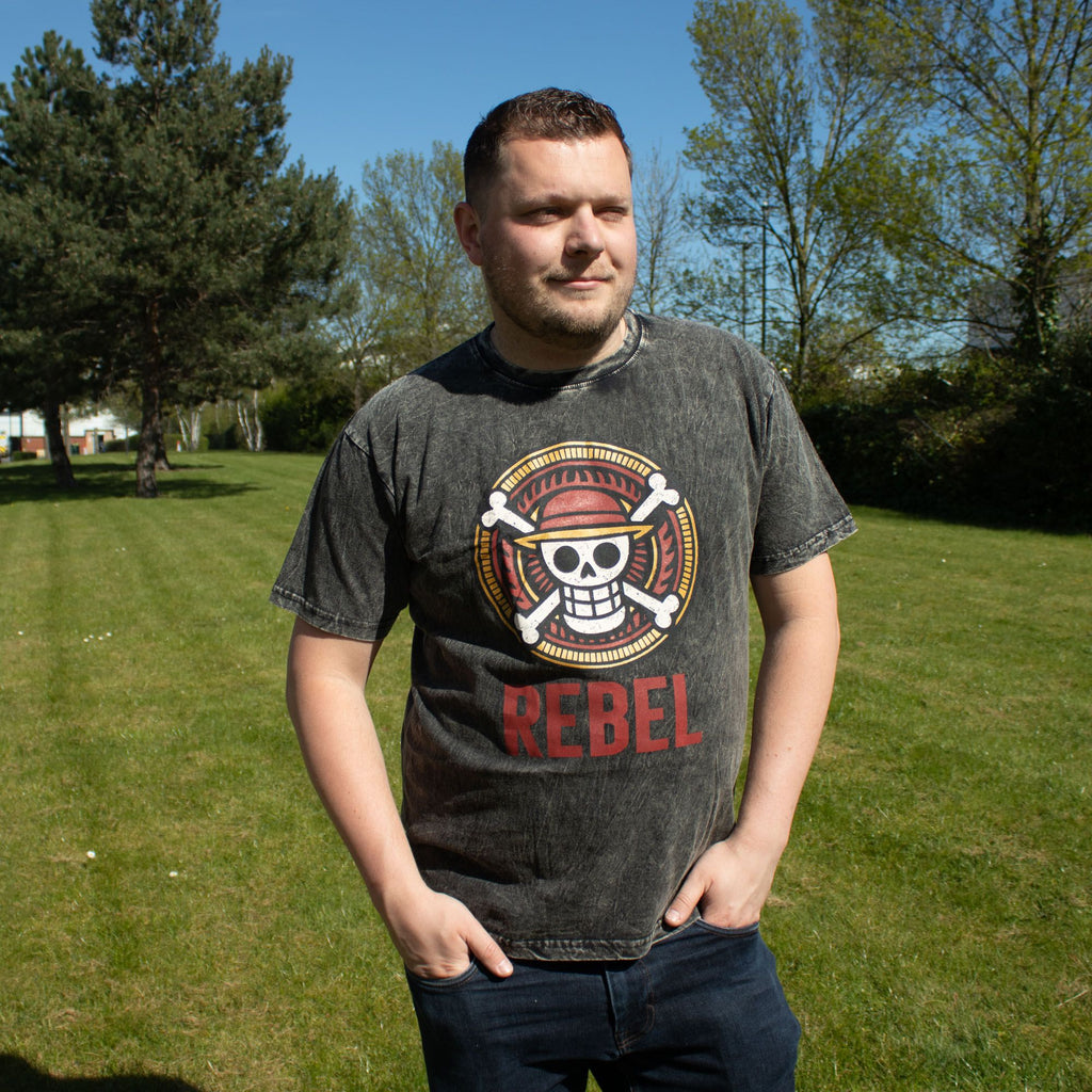 * T-Shirt en Coton Délavé Nomad Sari – Rebel – Anthracite – XL