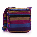 Grand Sac Sling Népalais – Fleurs Sauvages | Sangle Réglable | Artisanal