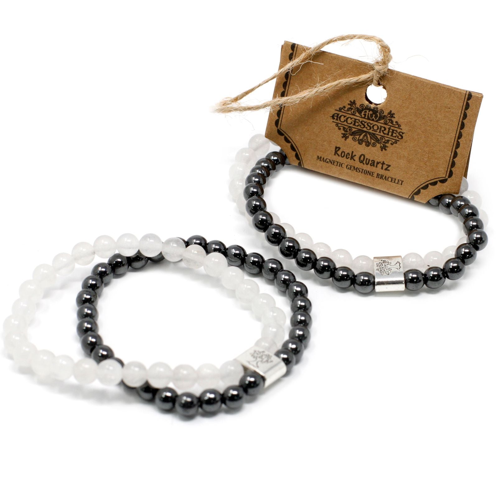 Bracelet Magnétique en Pierres Naturelles – Cristal de Roche