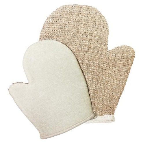 Moufle Exfoliante Jute Mix Ajustée – Marron