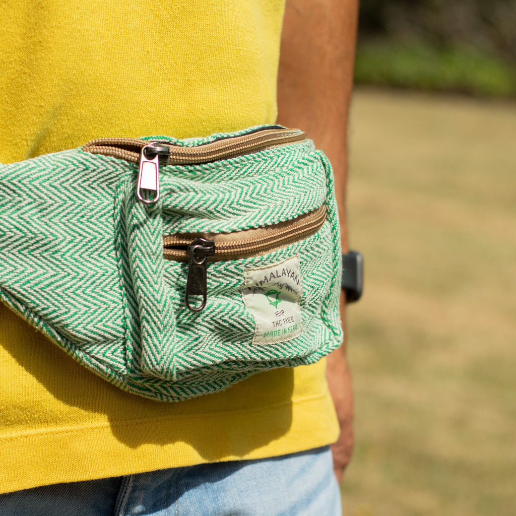 Sac Banane en Coton et Chanvre – Coloris Sauge | Style Ceinture Artisanal