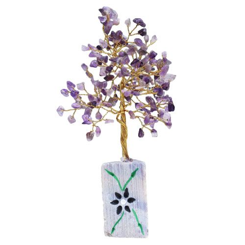 Arbre décoratif en améthyste – 160 pierres