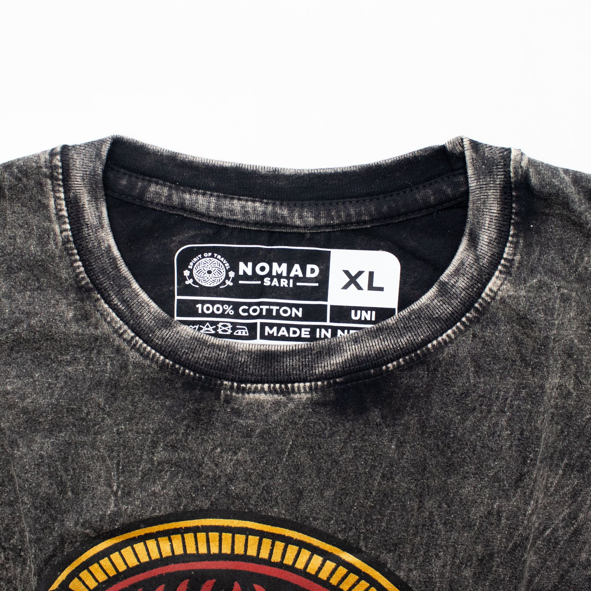 * T-Shirt en Coton Délavé Nomad Sari – Rebel – Anthracite – XL