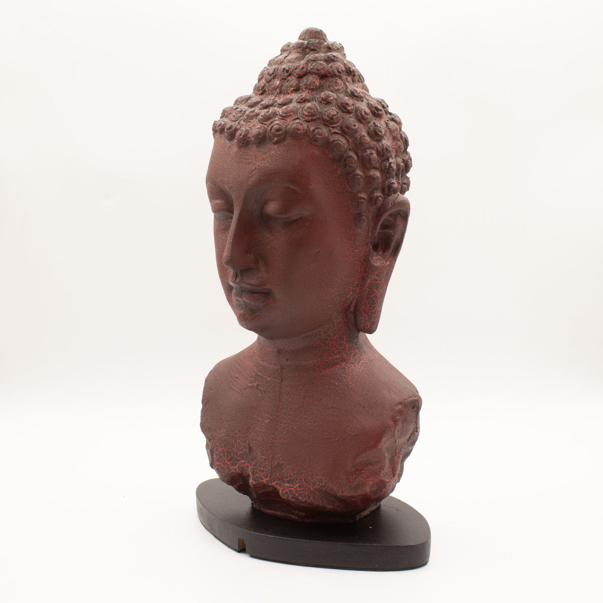 * Lampe buste de Bouddha – Finition lave en fusion et socle ovale