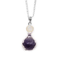 Pendentif en améthyste, motif « Mains guérisseuses »