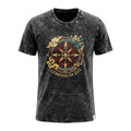 * T-Shirt en Coton Délavé Nomad Sari – Boussole de Vie – Anthracite – S