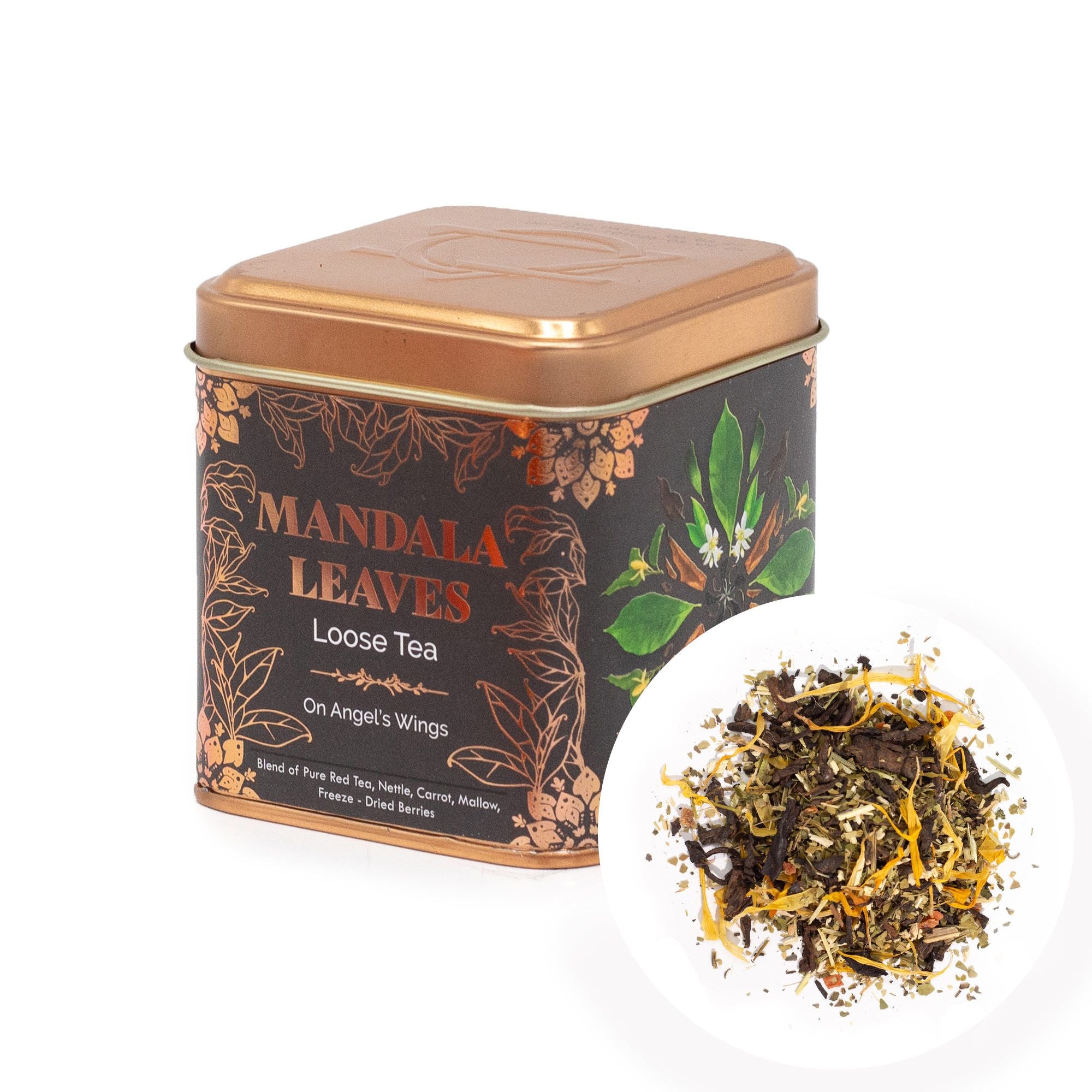 Thé Sur les Ailes des Anges 50g – Infusion Rooibos Maté Fruits Rouges | Boîte Métallique
