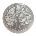 Petite plaque de rechargement en sélénite motif Arbre de vie, 8 cm