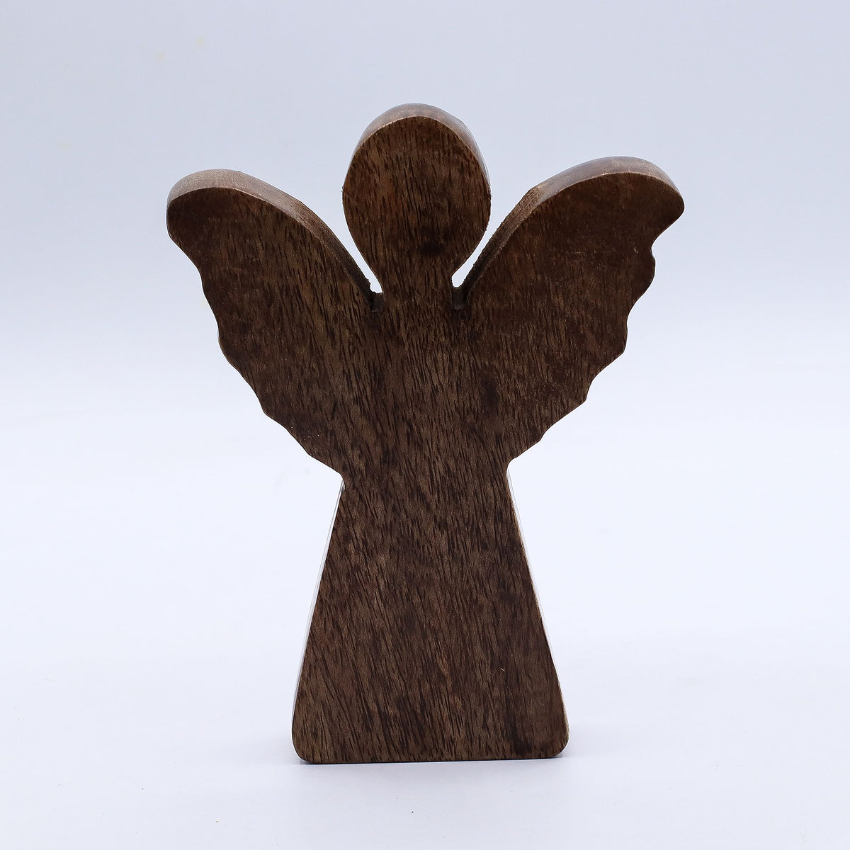 * Ange en bois de manguier, taille moyenne – Décor doré