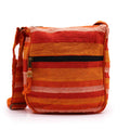 Grand Sac Sling Népalais Orange Lever de Soleil – Sangle Réglable | Artisanal Népal