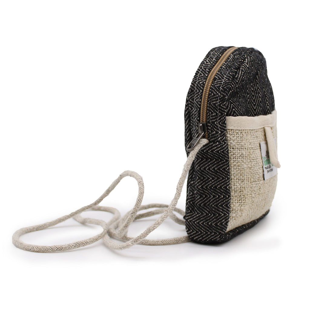 Housse Téléphone en Chanvre avec Cordon – Coloris Aléatoire | Artisanale Népal
