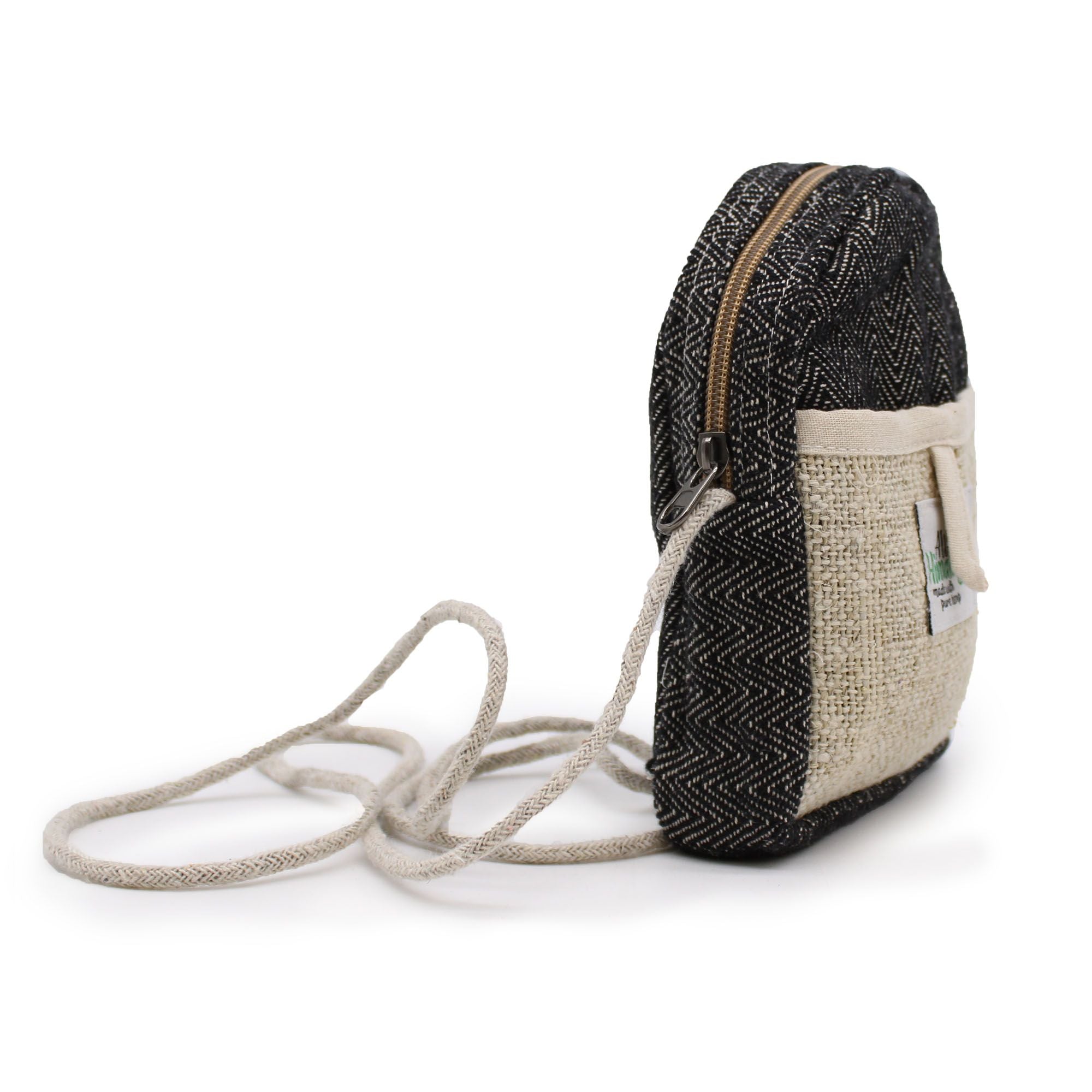 Housse Téléphone en Chanvre avec Cordon – Coloris Aléatoire | Artisanale Népal