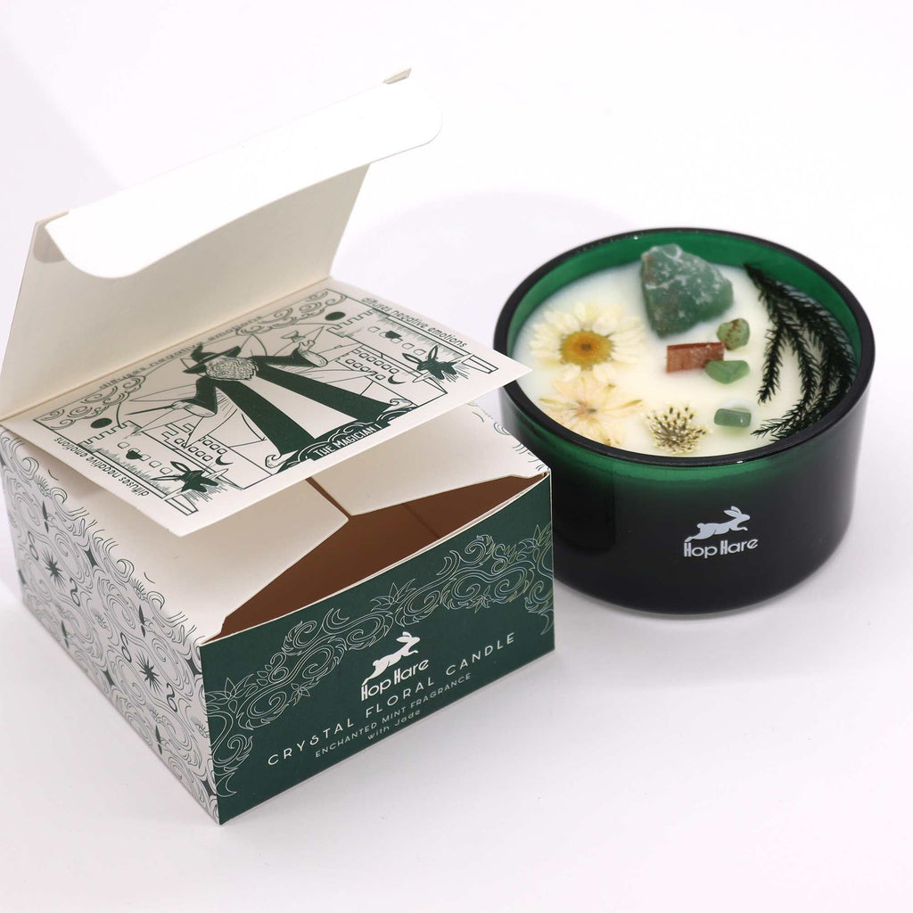 Bougie Magique aux Fleurs & Cristaux Hop Hare – Le Magicien