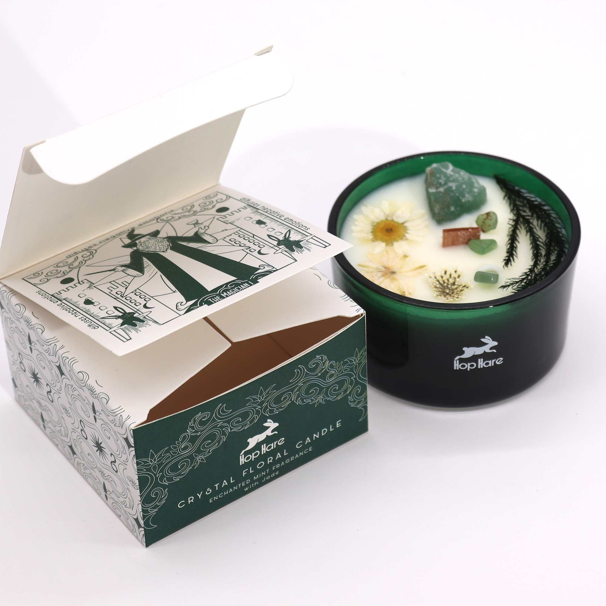 Bougie Magique aux Fleurs & Cristaux Hop Hare – Le Magicien