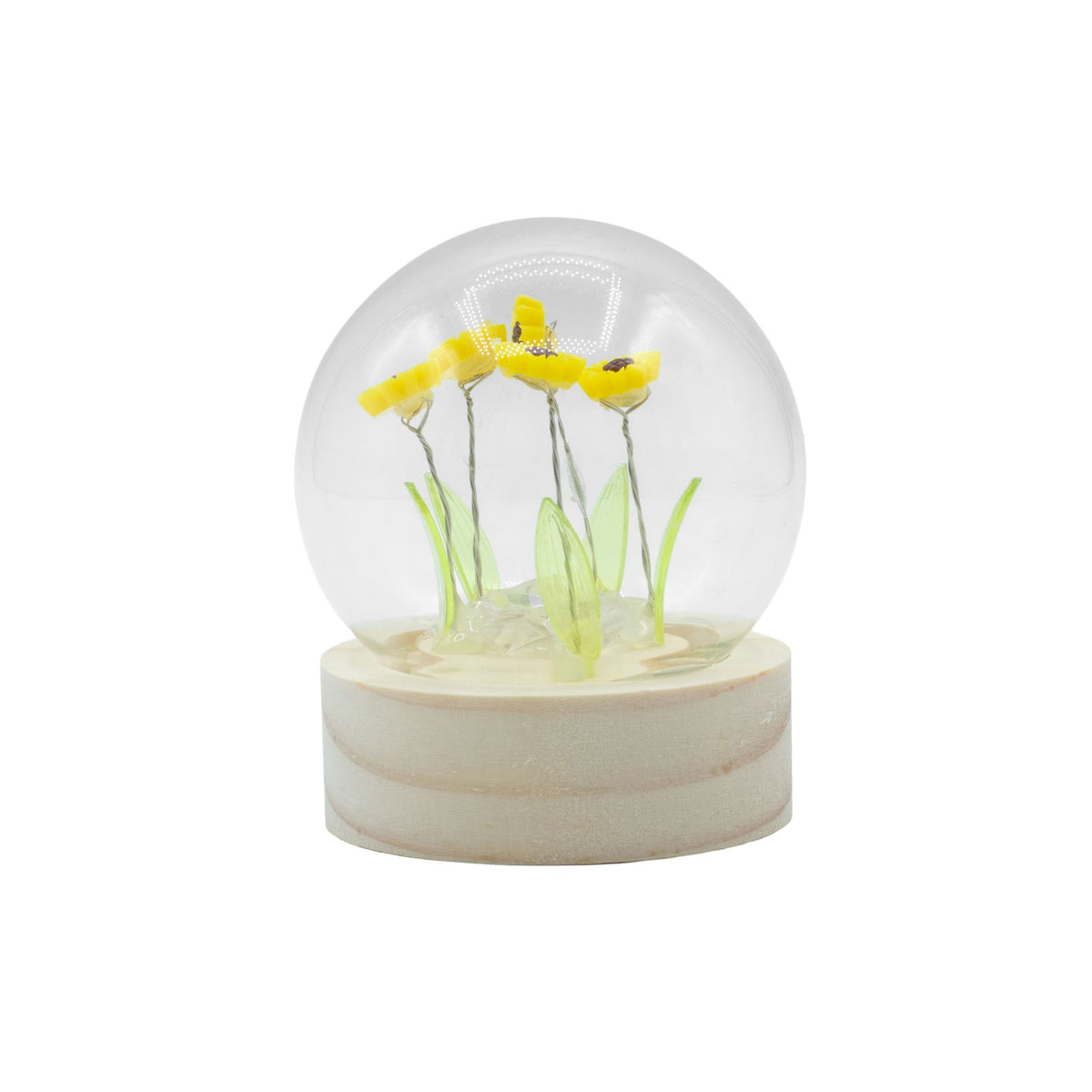 * Cloche lumineuse florale – 5 tournesols LED à piles