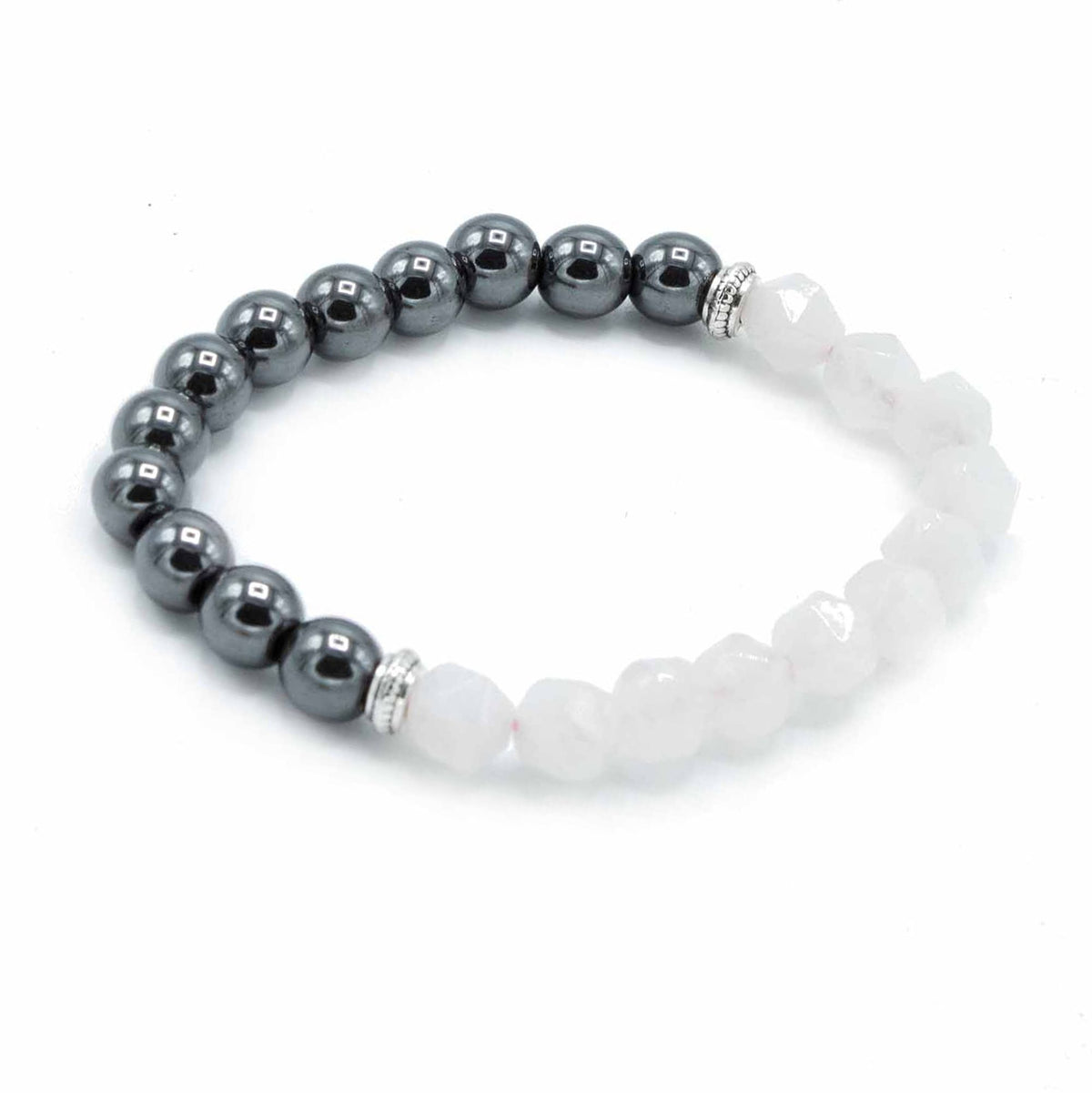 Bracelet en quartz rose facetté magnétique