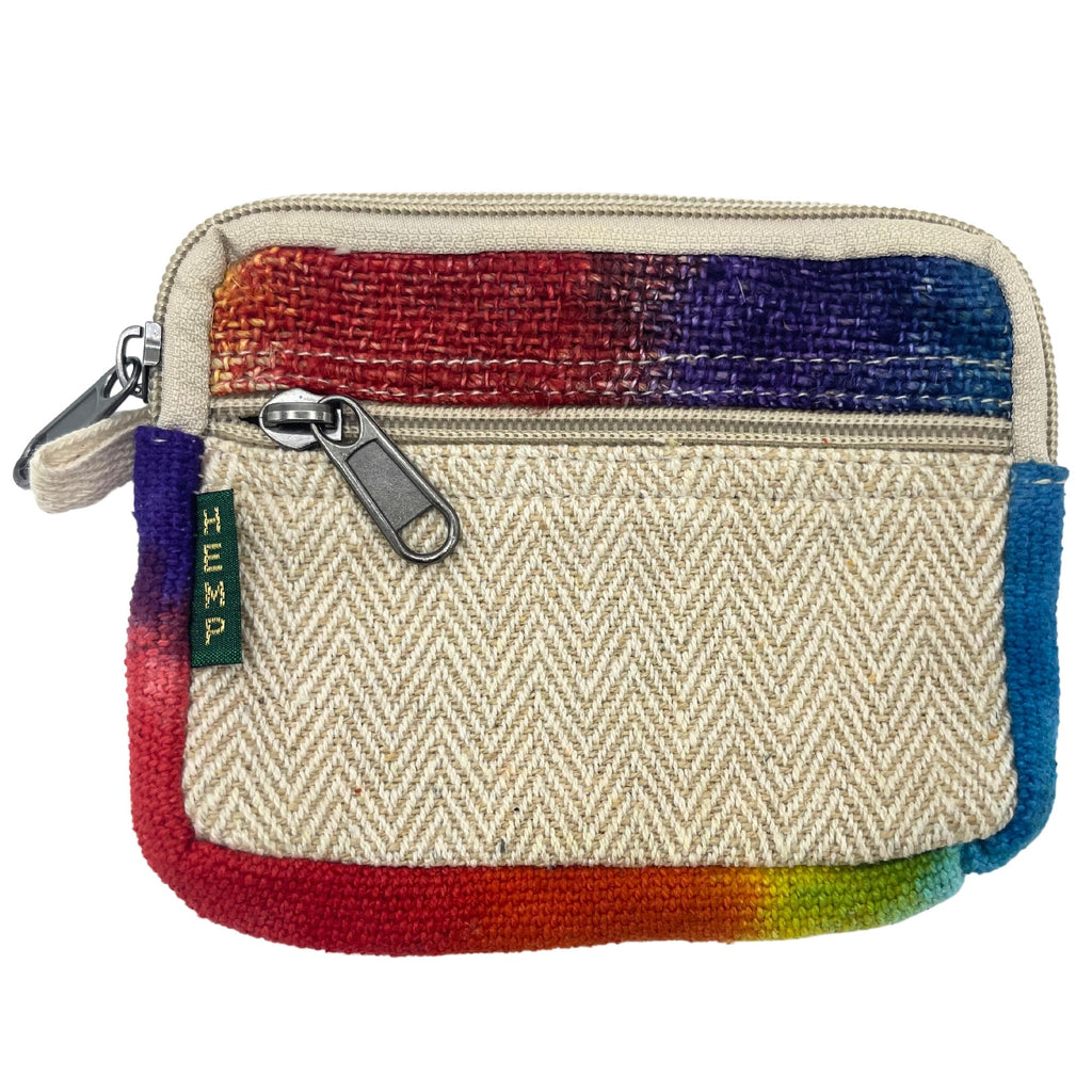 Pochette Carrée Tie-Dye en Chanvre – Teinture Artisanale | Fait Main Népal
