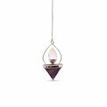 Pendule Lanterne de Vie en pierres naturelles – Améthyste et cristal de roche