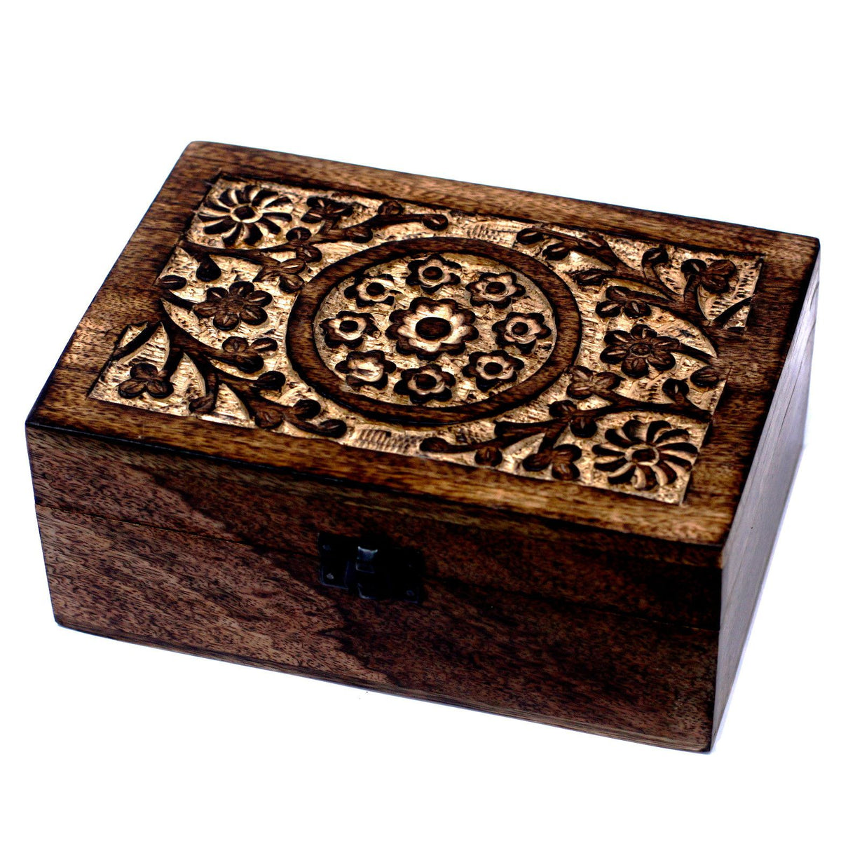 * Coffret d’aromathérapie sculpté à motifs floraux – 24 flacons