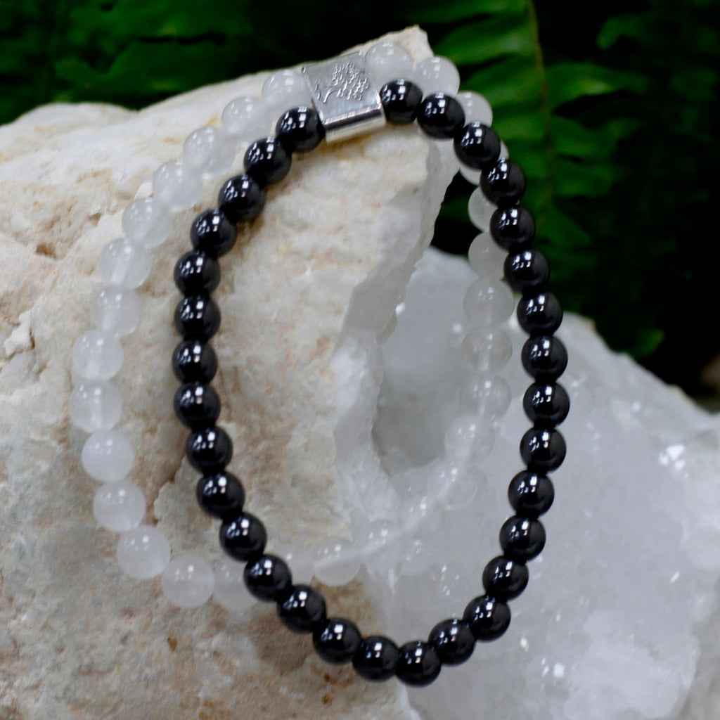 Bracelet Magnétique en Pierres Naturelles – Cristal de Roche