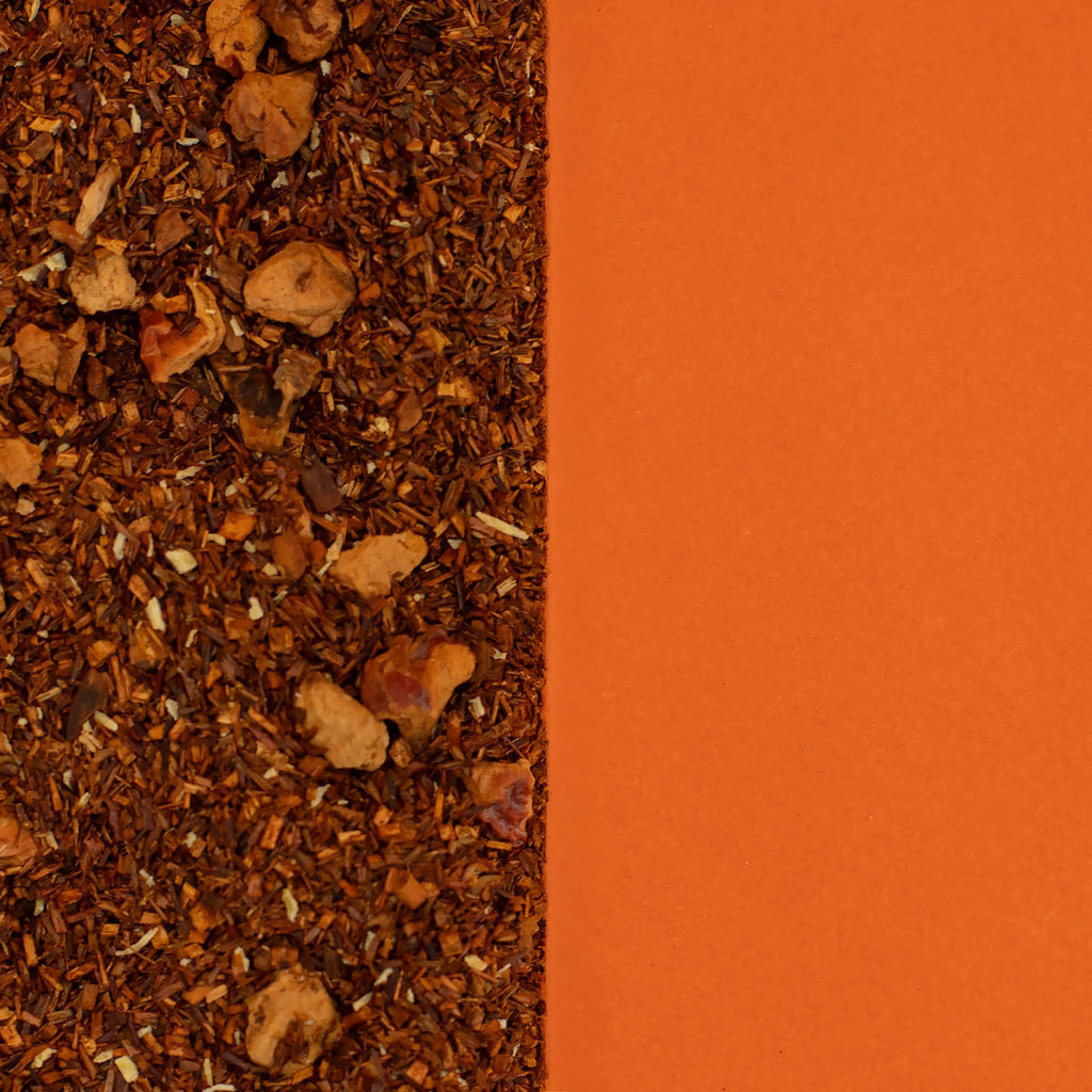 Thé Quatre Royaumes 50g – Infusion Rooibos Pomme Cannelle Noix de Coco | Boîte Métallique