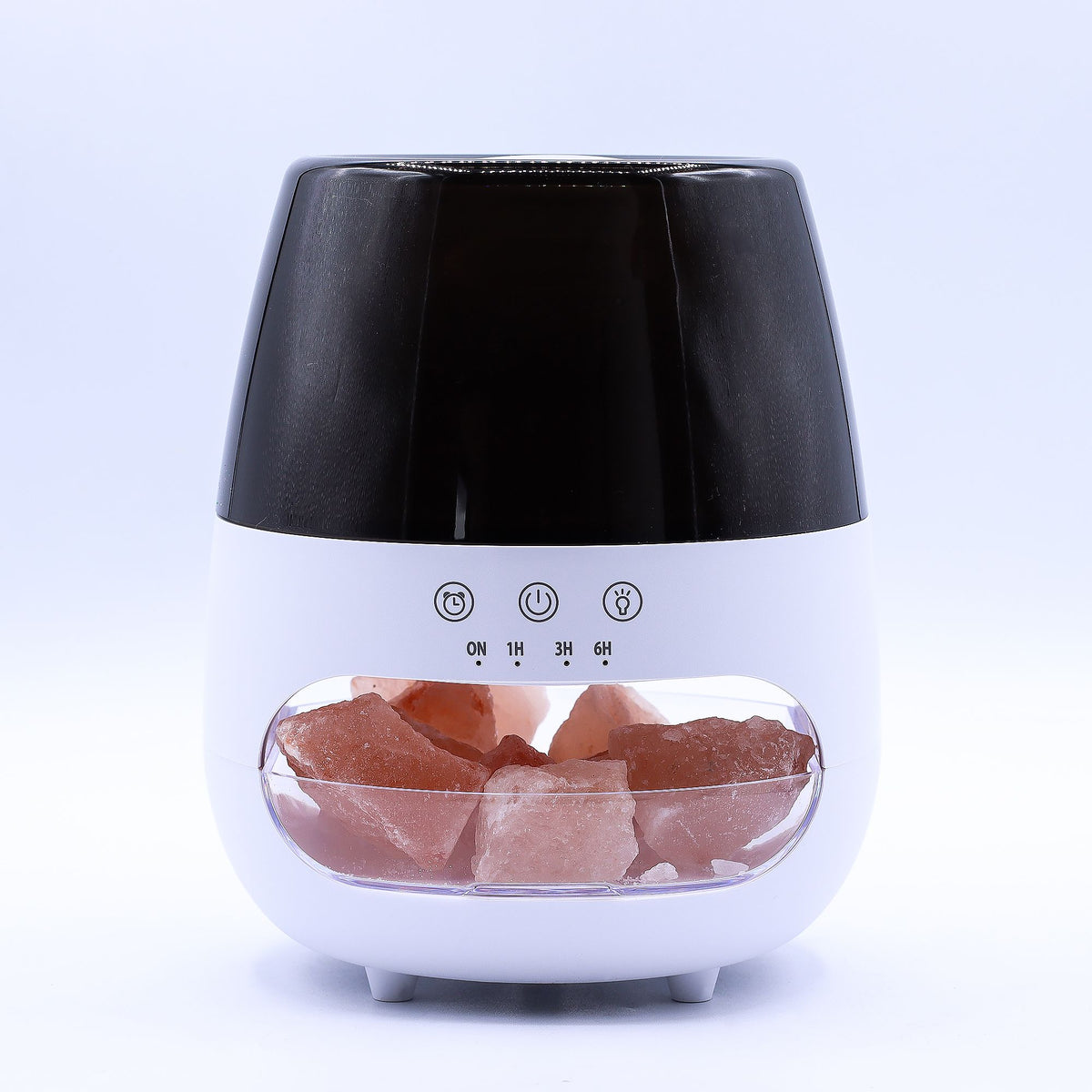 * Diffuseur aromatique effet pierre de sel et flamme – Blanc, USB, éclairage multicolore et minuterie