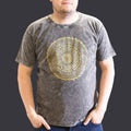 * T-Shirt en Coton Délavé Nomad Sari – Mandala – Gris Foncé – XL