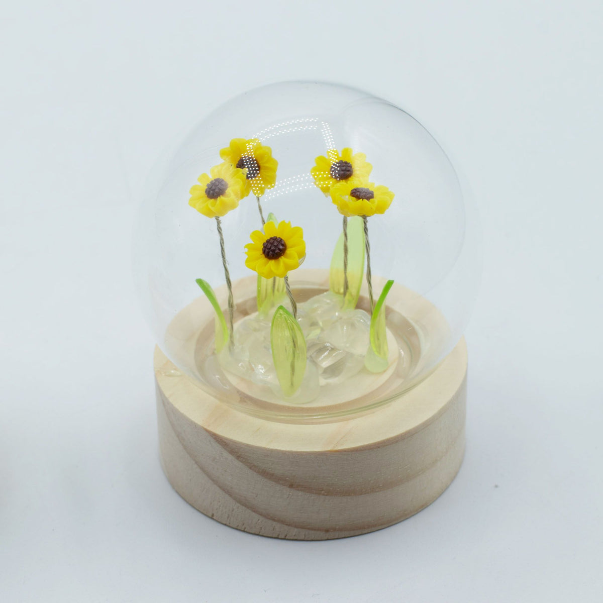 * Cloche lumineuse florale – 5 tournesols LED à piles